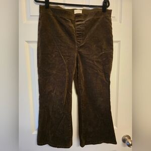 Pilcro Anthropologie Brown Cordoroy Pull-On Pants - Size LP Large Petite